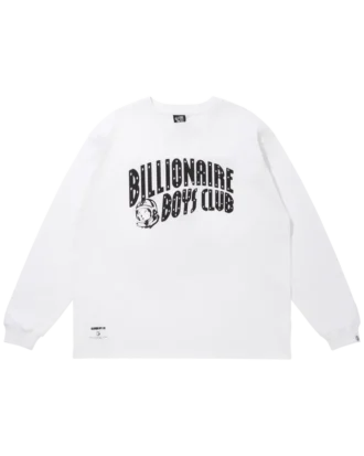 Baumwoll-Langarm-T-Shirt mit Arch Logo