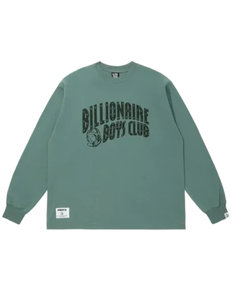 Baumwoll-Langarm-T-Shirt mit Arch Logo