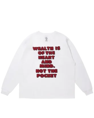Baumwoll-Langarm-T-Shirt mit Arch Logo