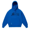 Überfärbter Hoodie mit Running Dog