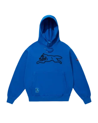 Überfärbter Hoodie mit Running Dog