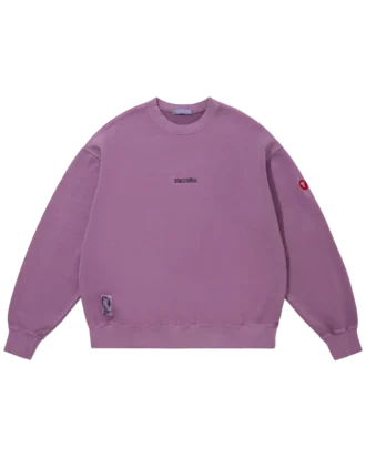 Überfärbtes Sweatshirt mit Running Dog-Motiv