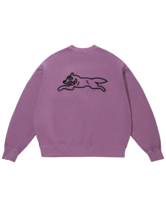 Überfärbtes Sweatshirt mit Running Dog-Motiv