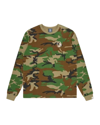 Camo-Waffel-Langarm-T-Shirt
