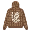 Chocolate Waffle Kapuzenjacke mit durchgehendem Reißverschluss Chocolate Waffle Kapuzenjacke mit durchgehendem Reißverschluss