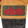 Club Varsity-Jacke aus geknittertem Leder Club Varsity-Jacke aus geknittertem Leder
