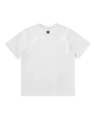 Dallas Cowboys Curve Logo-T-Shirt mit kurzen Ärmeln, weiß
