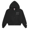 Damen-Kapuzenjacke mit Kristallverzierung und durchgehendem Reißverschluss Damen-Kapuzenjacke mit Kristallverzierung und durchgehendem Reißverschluss