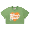 Damen-T-Shirt mit Schriftzug und Herz, verkürzt