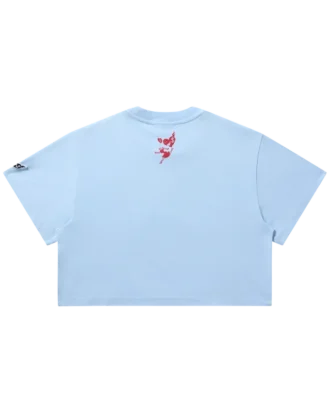 Damen-T-Shirt mit Schriftzug und Herz, verkürzt
