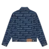 Denim-Truckerjacke mit wiederholtem Logo