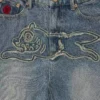 Distressed Running Dog Denim-Hose für Damen Distressed Running Dog Denim-Hose für Damen