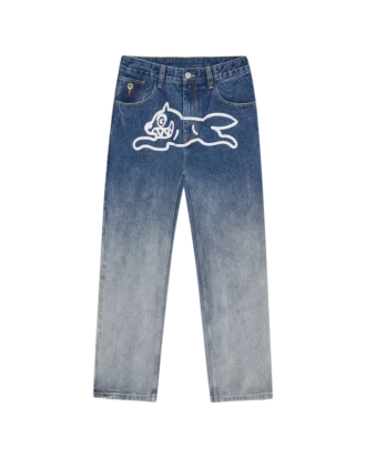Fade-Out-Jeanshose mit Running Dog Double Scoop