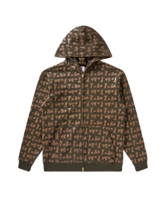 Hoodie mit durchgehendem Reißverschluss und Metallbeschlägen