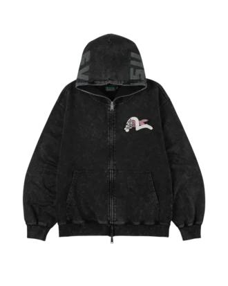 Hoodie mit Logo, gestickter Möwe und Aufdruck