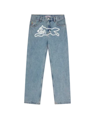 Karierte Denim-Hose