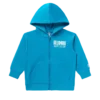 Kinder-Hoodie mit Reißverschluss und geradem Schriftzug
