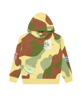 Kinder-Kapuzenpullover mit durchgehendem Space Camo-Print