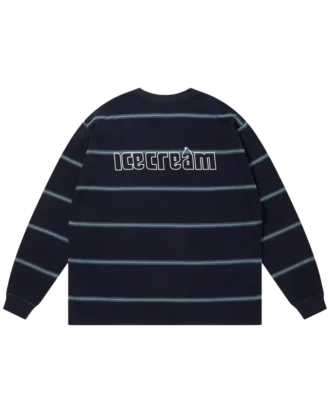 Langärmliges T-Shirt mit Baumwollbordüre