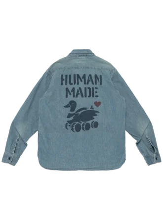 Militär-Chambray-Hemd