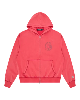 Oversized College-Kapuzenjacke mit durchgehendem Reißverschluss