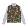Popeline-Streifenhemd mit halbflächigem Burst-Camo-Print Popeline-Streifenhemd mit halbflächigem Burst-Camo-Print