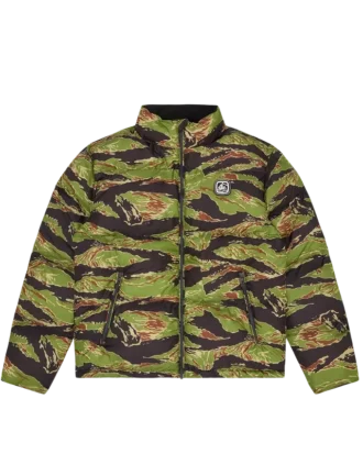 Pufferjacke mit Tigerstreifen