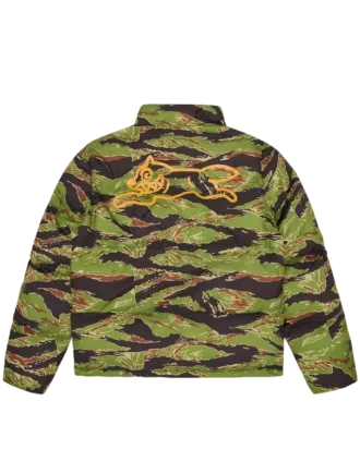 Pufferjacke mit Tigerstreifen