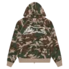 Running Dog Woodland Camo-Kapuze mit durchgehendem Reißverschluss