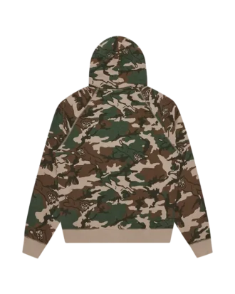 Running Dog Woodland Camo-Kapuze mit durchgehendem Reißverschluss