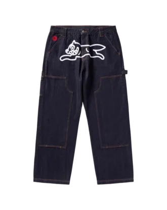 Selvedge-Carpenter-Hose aus Denim mit Running Dog-Motiv