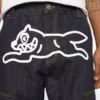 Selvedge-Carpenter-Hose aus Denim mit Running Dog-Motiv Selvedge-Carpenter-Hose aus Denim mit Running Dog-Motiv