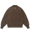 Sweatshirt mit gesticktem Logo und halbem Reißverschluss