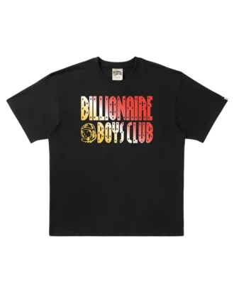 T-Shirt mit Straight Logo und Farbverlauf